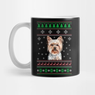 Yorkshire Terrier Ugly Christmas Sweater Funny Dog Lover Owner Gifts Mug